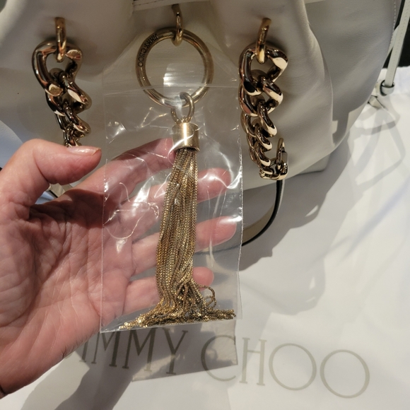 Jimmy Choo bonbon Callie Drawstring Large Bucket Bag - Picture 4 of 9